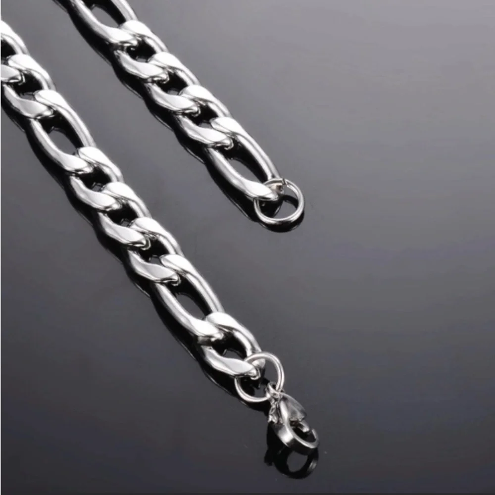 FIGARO LINK CHAIN-18 INCHES-STAINLESS STEEL
